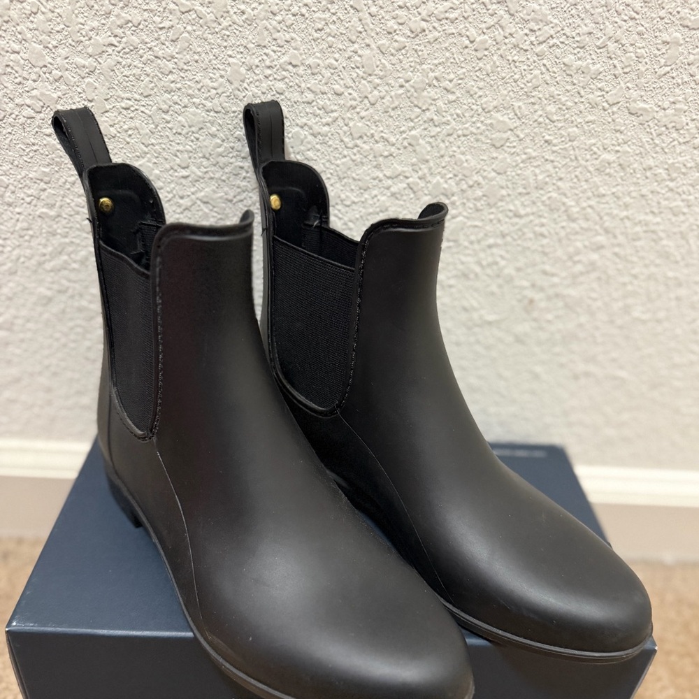Sam Edelman Black Chelsea Ankle Rain Boots